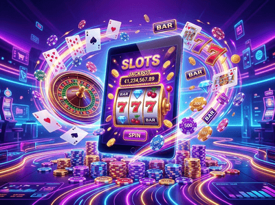 Futuristic digital casino vault with neon green lighting and premium gaming interface